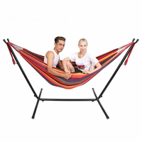 Double hanging canvas hammock 250 * 150cm portable nylon outdoor folding double camping hammock