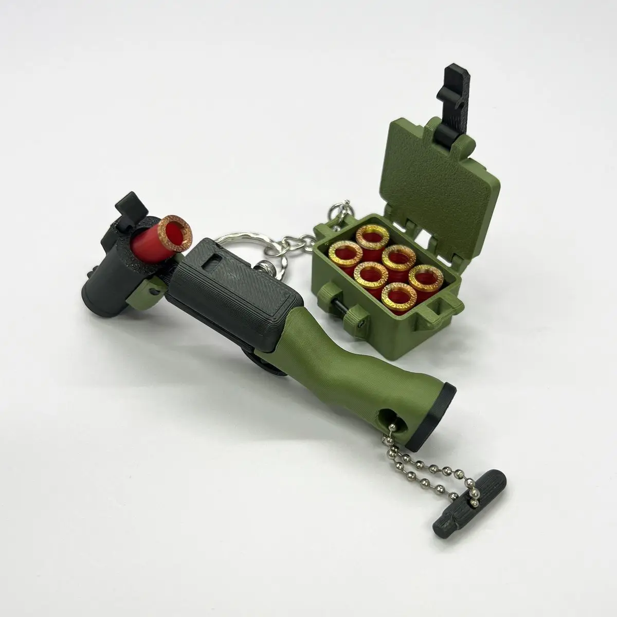 

Hot Selling New 3D Printed Mini M79 Finger Launcher Fidget Stress Relief Toy Keychain Pendant Novelty Shooting Gift for All Ages