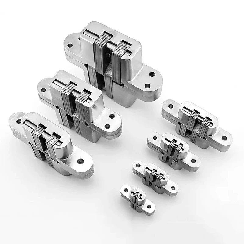Cerniera per cancello nascosta Cerniere invisibili in acciaio inossidabile Barile nascosto Scatola di legno Cerniera per porta incorporata per carichi pesanti Cilindrica
