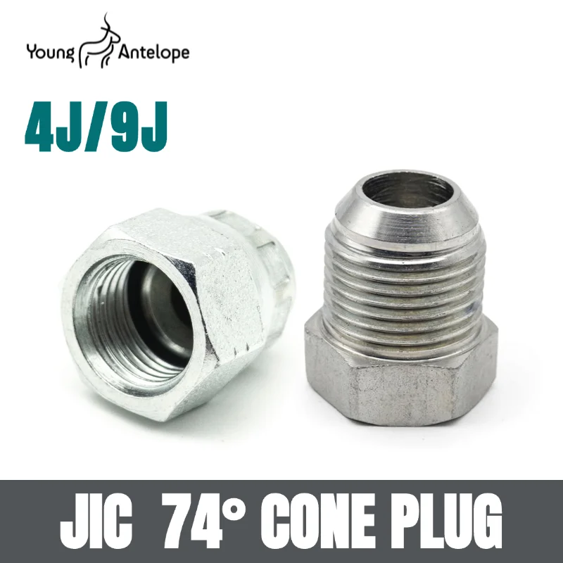 

4J/9J hydraulic joints JIC 74 degree cone internal thread plug screw plug inner wire flaring external cone oil plug oil seal