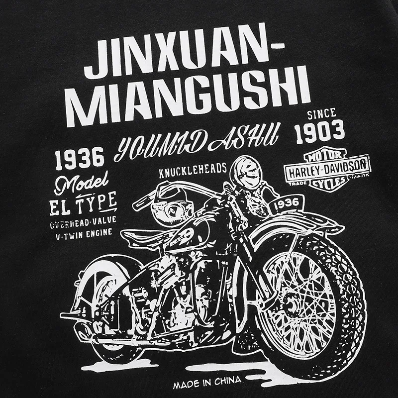 Retro Moto T Shirt T-shirt estiva Hip Hop Cartoon Donna Maniche corte Top Camicetta da strada Y2k Abbigliamento Indossare Harajuku Tees