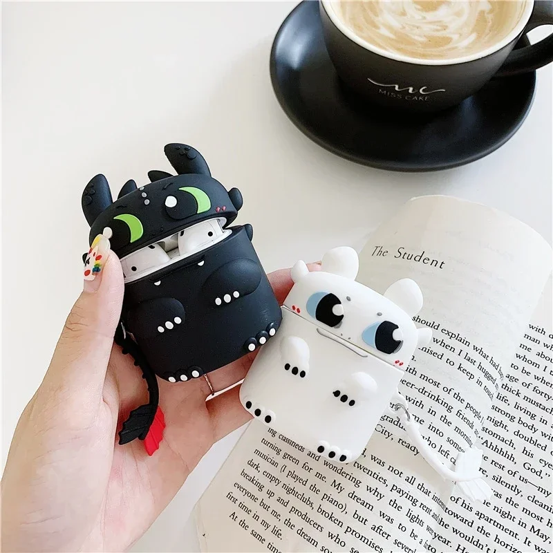 

Cute Cartoon Dragon Case for Airpod Pro 1 2 3 pro Bluetooth Earbuds Charging Box Protective Earphone Case Cover for AirPods Pro2