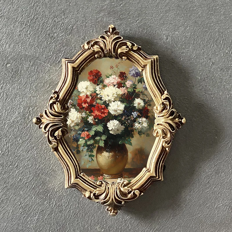 European Carved Homestay Decoration Painting American Bedroom Background Wall Combination Hanging Resin Frame