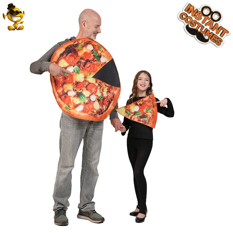Funny Parent-child Pizza-themed Cosplay Costumes Party Stage Performance Props