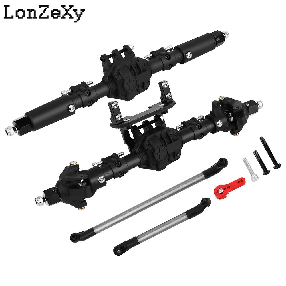 Plastic Housing Front Rear  Axle with Servo Mount for Axial SCX10 II 90046 90047 1/10 RC Crawler Car Upgrade Parts