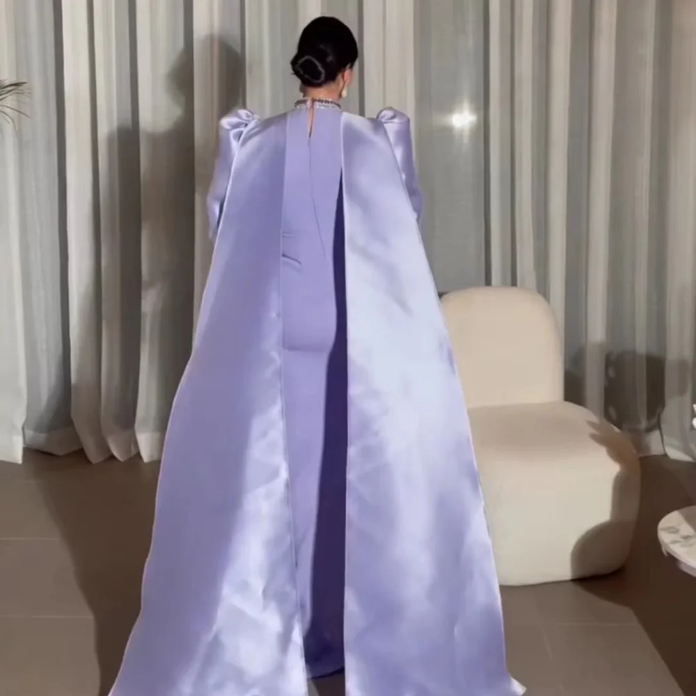 تخصيص رائعة Ruched س الرقبة المرأة فستان حفلة موسيقية نصف كم الساحرة عالية سبليت فستان الحفلات الديكور المرأة ثوب مسائي