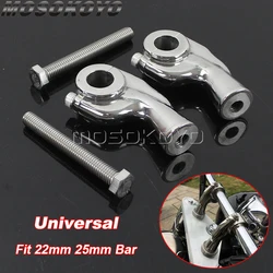1 Pair Universal Handlebar Riser Kit Mounting Clip for Harley Honda Kawasaki Suzuki Yamaha Motorcycle 22mm 25mm 1