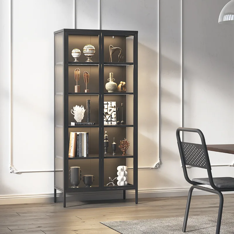 

Transparent glass figure cabinet, display cabinet, medal collection shelf, household bookcase