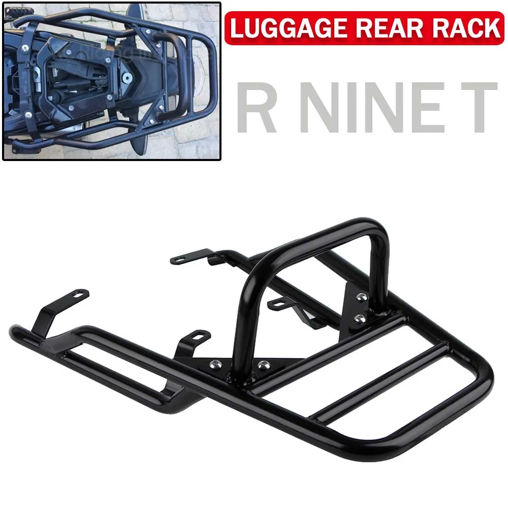 Motorcycle Rear Seat Rack With Handle Grip Luggage Bracket Carrier Cargo Shelf Support For BMW R Nine T R9T Pure Racer 2014-2023