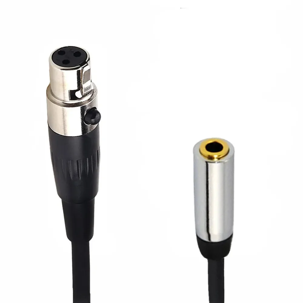 0.5M 1.5M Mini XLR 3pin męski kabel Audio do 3.5mm folia aluminiowa ekranowany przewód miedziany linia Audio do kamer mikrofonowych