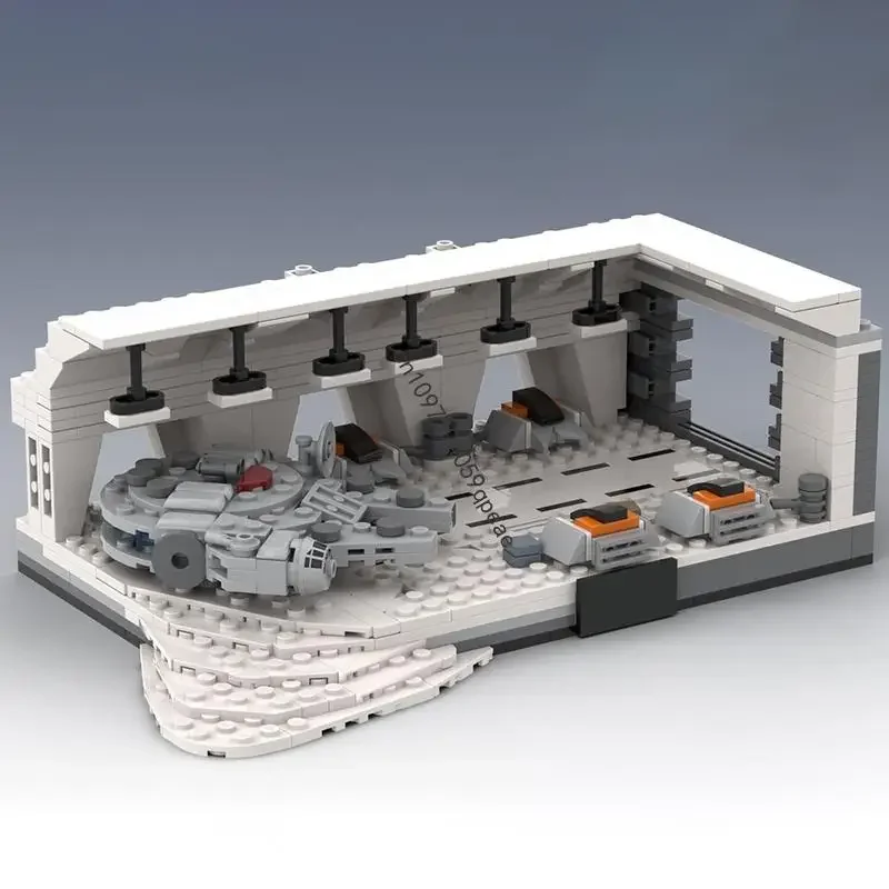 

Новый 491 шт. знаменитый звездный боевой фильм Moc Hangar диорама модель на заказ головоломка Diy креативные идеи детские игрушки подарок на Рождество и день рождения