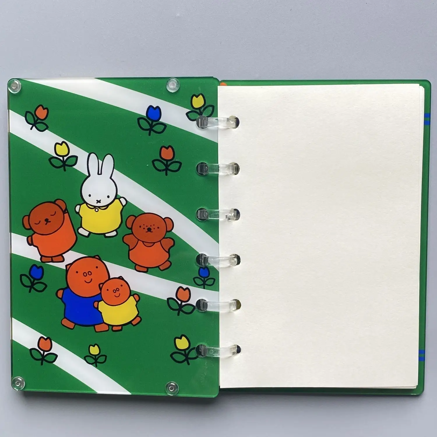 Bloc-notes en acrylique mignon Miffy pour étudiants, livre Kawaii, cadeau de Noël, A7