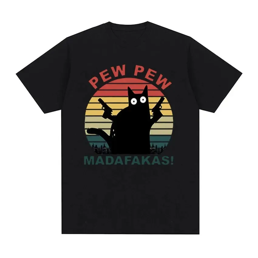 I Eat Cement Cursed Cat Funny Meme T Shirt dla mężczyzn Kobiety Moda Casual Koszulki z krótkim rękawem Męskie Ponadwymiarowe Bawełniane T-shirty Topy