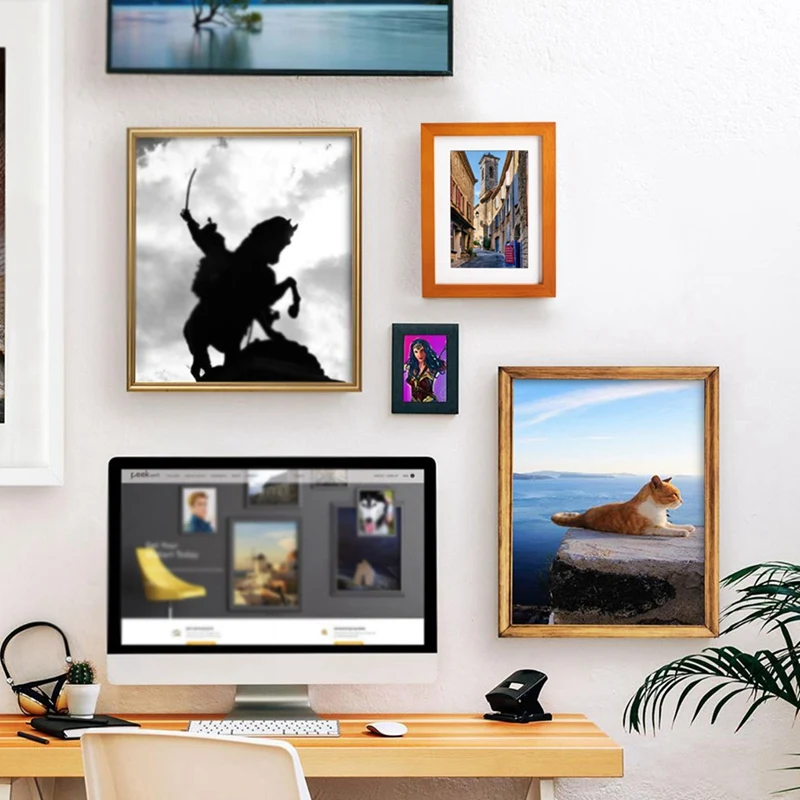 Penyimpanan bingkai foto, kotak penyimpanan kompartemen rahasia, tidak terlihat rahasia perhiasan kunci rumah kantor aman