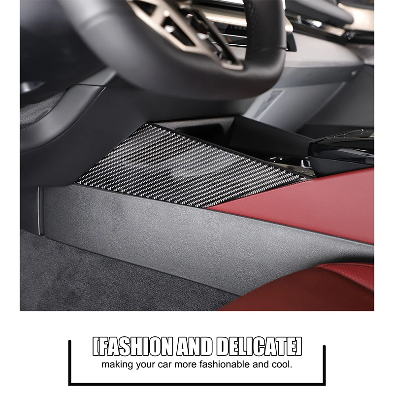 

2x Soft Carbon Fiber Car Central Control Gear Side Trim Cover Stickers Suitable for BMW 5 Series i5 G60 525li 530li 2023+