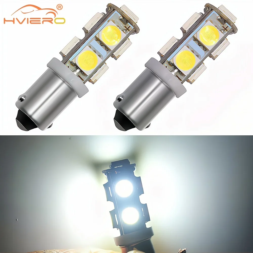 2X Style Car Led Ba9s T4w 9Smd 5050 LED Auto License Plate Light Door Bulb Trunk Bulbs White Brake Lights Marker Lamps Universal