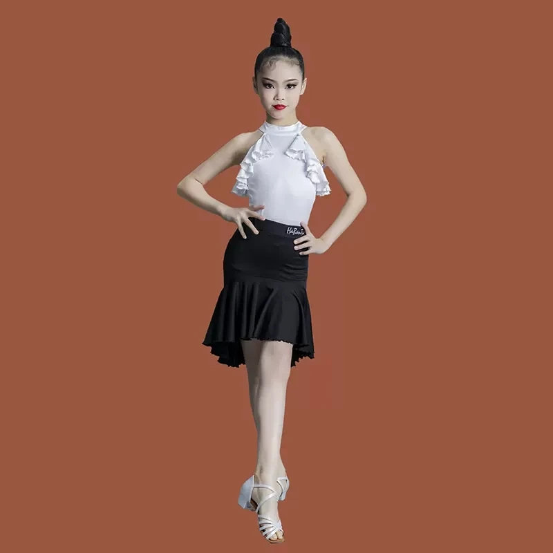 Children's Latin dance dress girl's professional dance  performance dress summer style ballet dress performance training dress