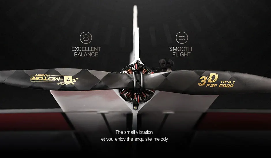 T-HOBBY FS8X4.1 F3P ثلاثية الأبعاد ألياف الكربون داخلي ثابت الجناح نموذج المروحة ل RC هليكوبتر راديو التحكم هواية #5