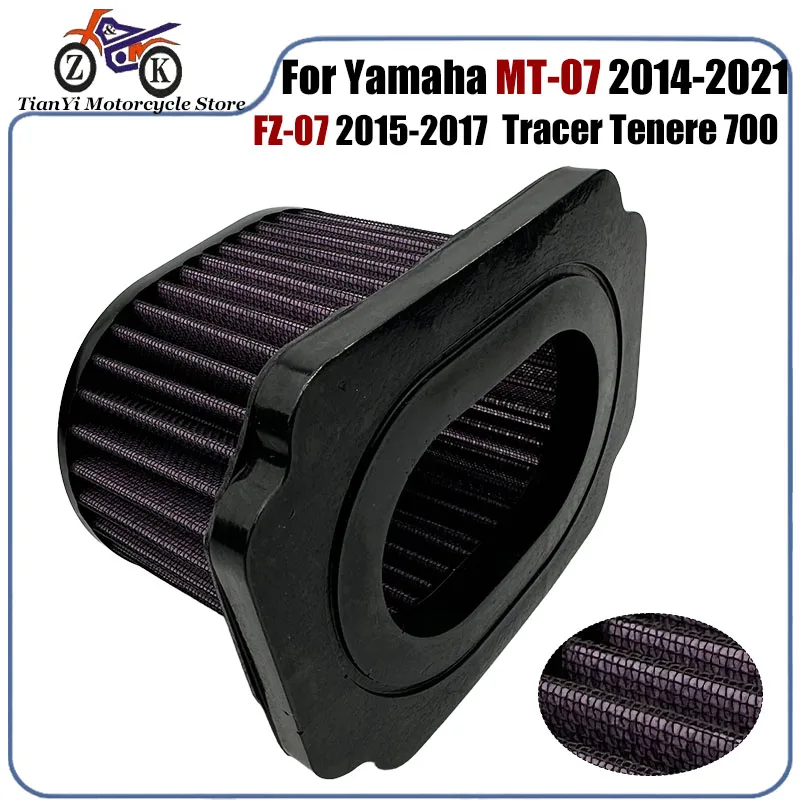 Für Yamaha MT-07 FZ-07 XSR700 YZF-R7 Tenere 700 Tracer 7 GT Motorrad-Luftfilter Motorluftansaugung Ersatz 1WS-14450-00