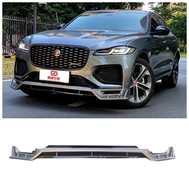 

For Jaguar F-PACE 2021 2022 2023 High Quality ABS Paint Carbon Fiber Car Bumper Front Lip Diffuser Spoiler Protector Cover