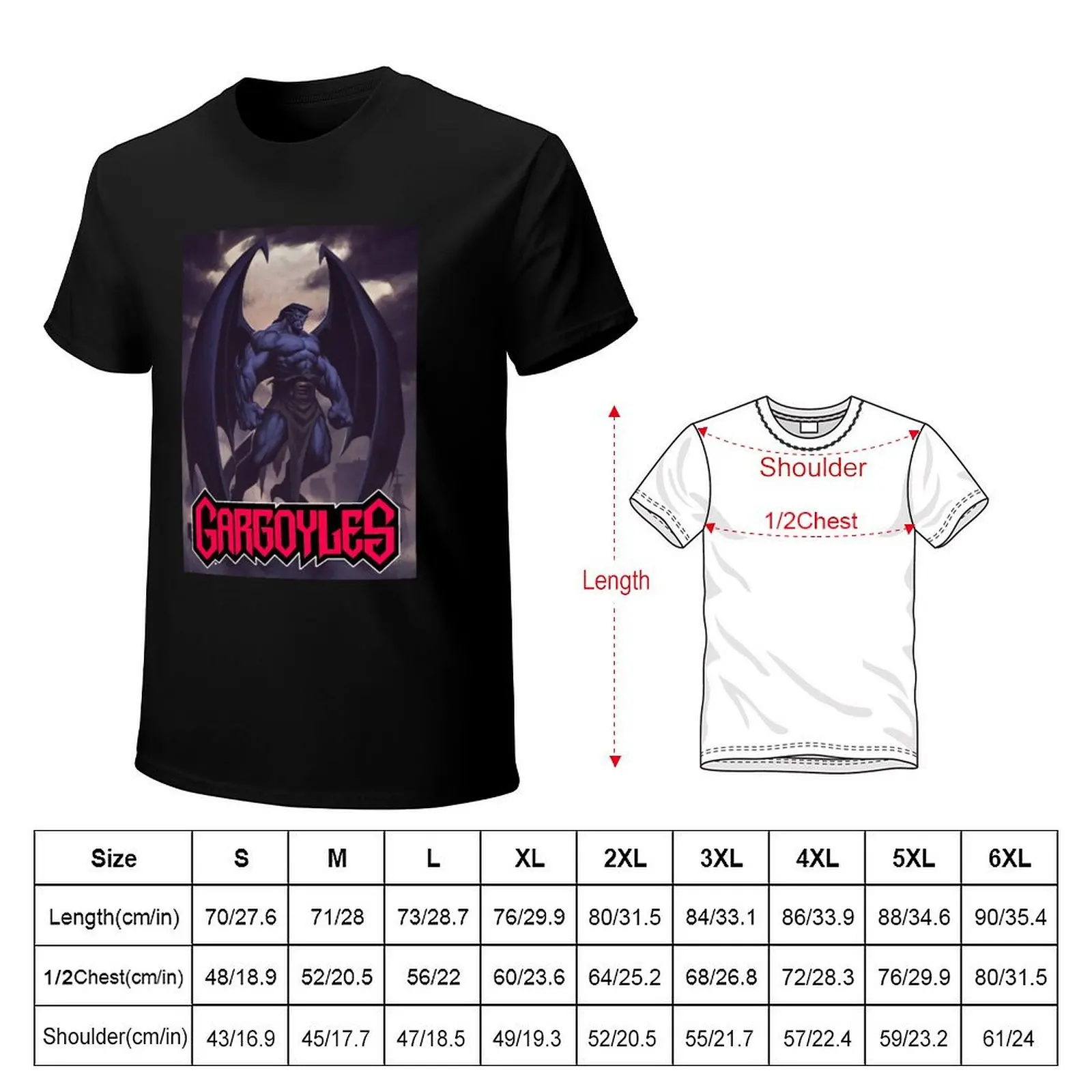 Goliath Funny Design Gargoyles TV Series T-Shirt Simple Casual Short Sleeve Cotton T-Shirt