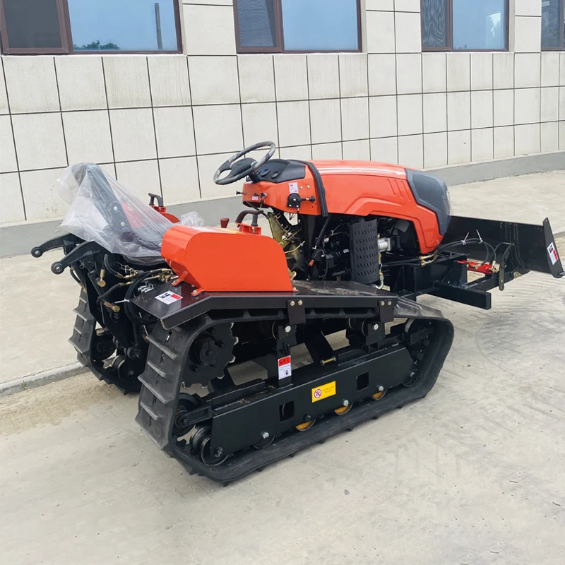 

Customized Multifunctional Agricultural Mini Tiller, 60 HP Crawler Tractor, Upgraded Rotary Tiller, Crawler Cultivator