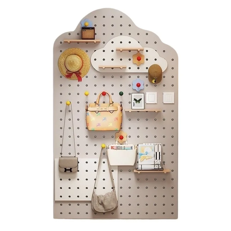 Wooden Cavities Board Wall Shelf Decorative Display Rack Storage Hanging Home Organizer Grid Organizer Board Wall Storage Board view 5