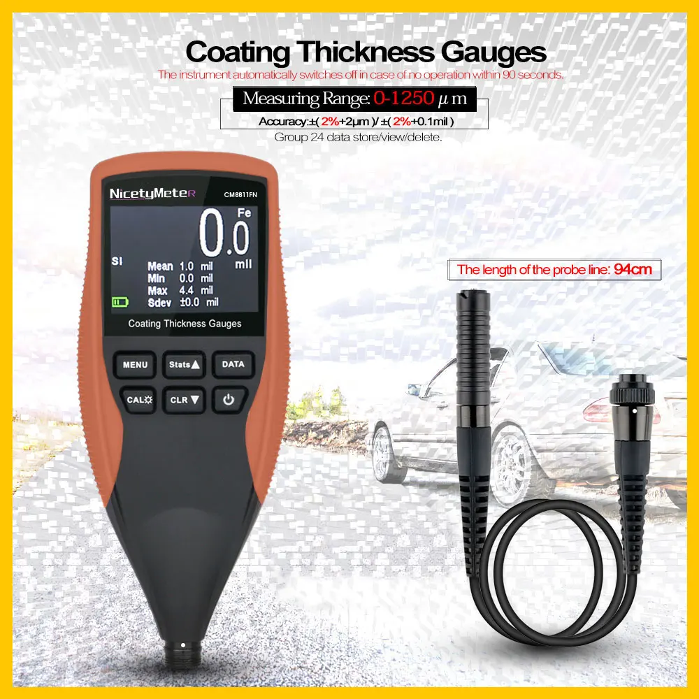 NICETY Digital Thickness Gauge Width Measuring Instruments  Paint Film Coating Tester Thickness Gauges