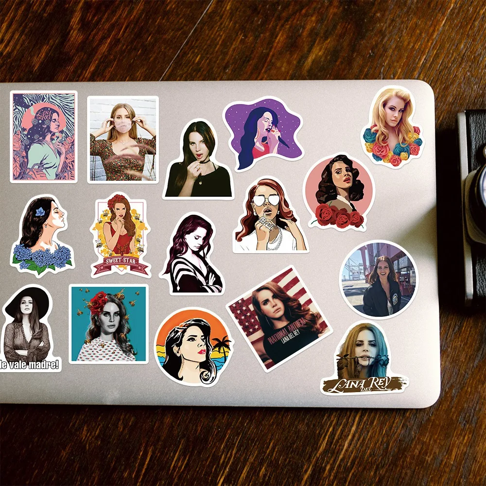 10/50 sztuk piosenkarka Lana Del Rey naklejki Graffiti naklejki wodoodporne DIY kubek na telefon kask księga gości naklejka na deskorolkę klasyczne zabawki