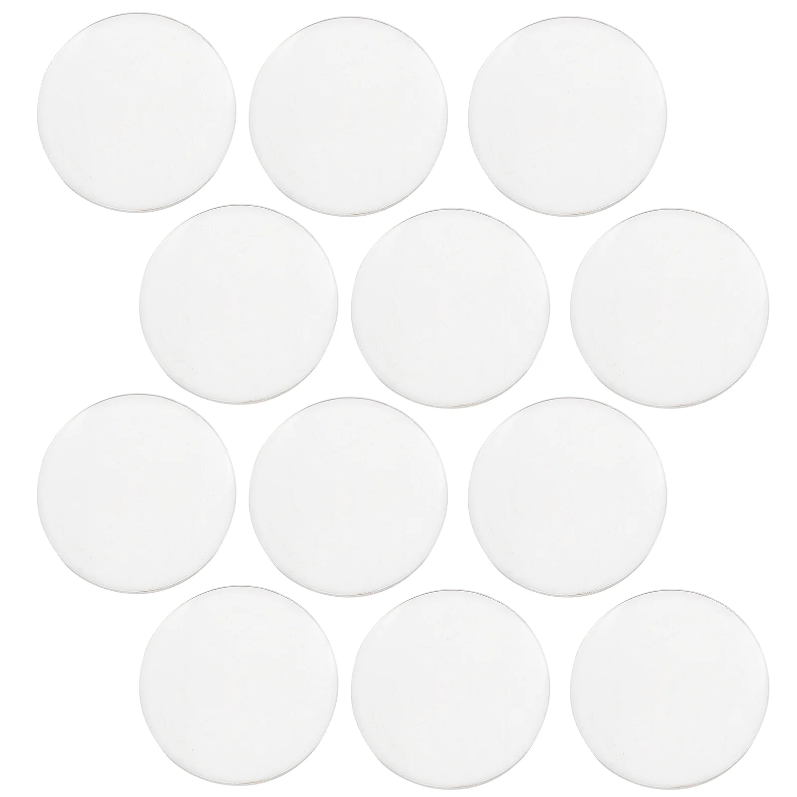 12 Pcs Magnifier Magnifying Mirror Transparent Optical Lens Physics Teaching Tools Biconvex Handheld Acrylic Clear