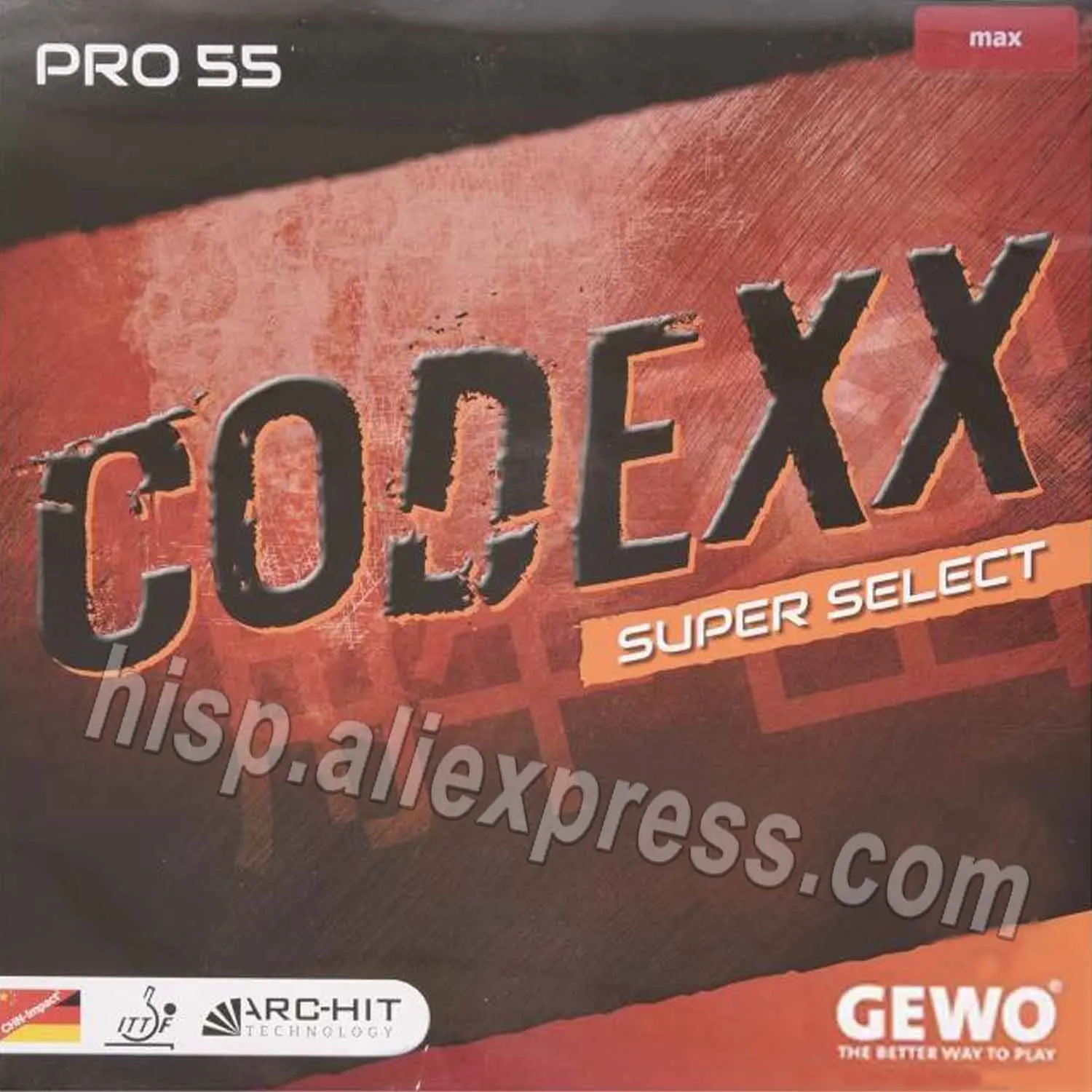 

GEWO CODEXX RPO 55 Table Tennis Rubber Original GEWO CODEXX Ping Pong Sponge