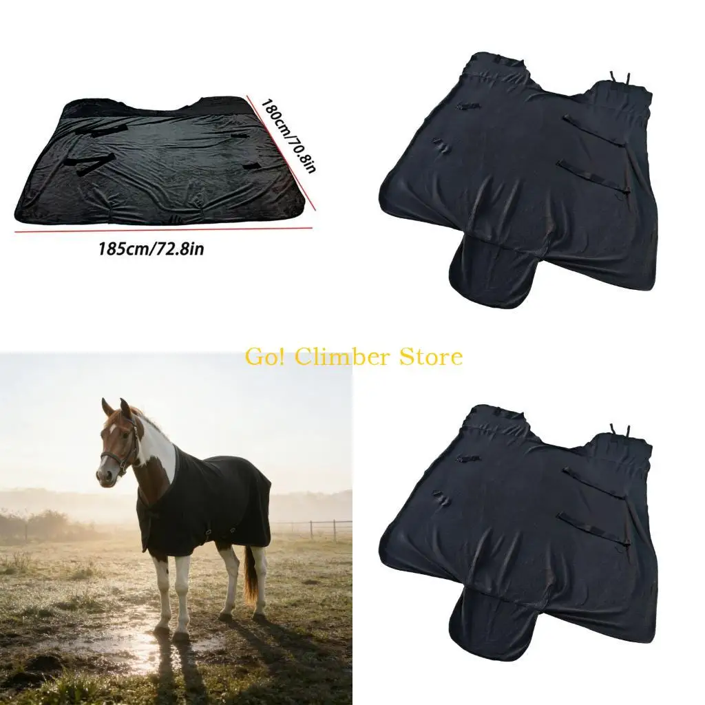 Q84C Oversized Fleece Horse Blanket Offering Comfort In Cold Training