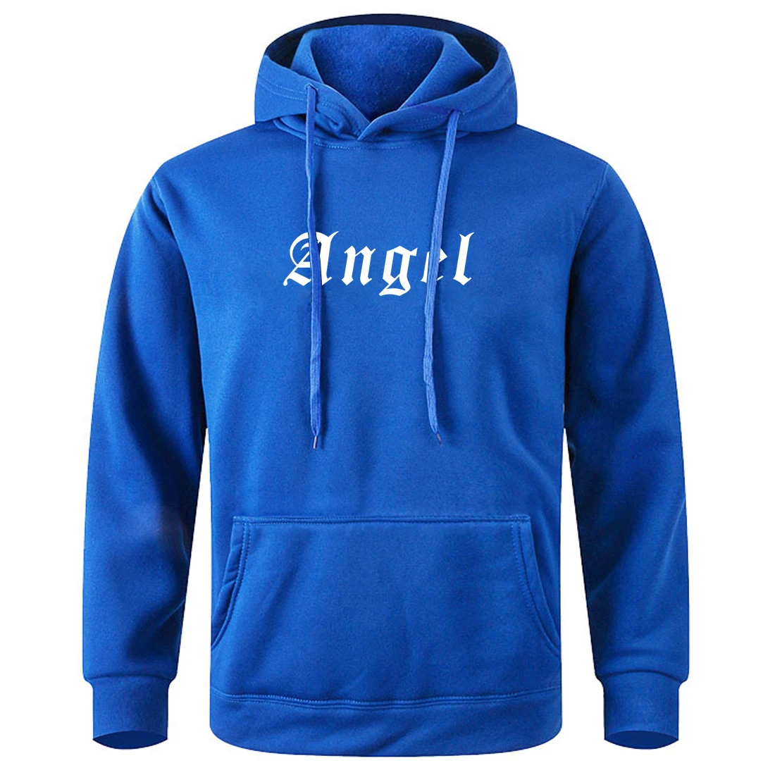 Angel Creativity Letter Print Men Hooded Breathable Soft Fleece Hoodie Casual Novelty Sweatshirt Classic Original Vintage Hoody