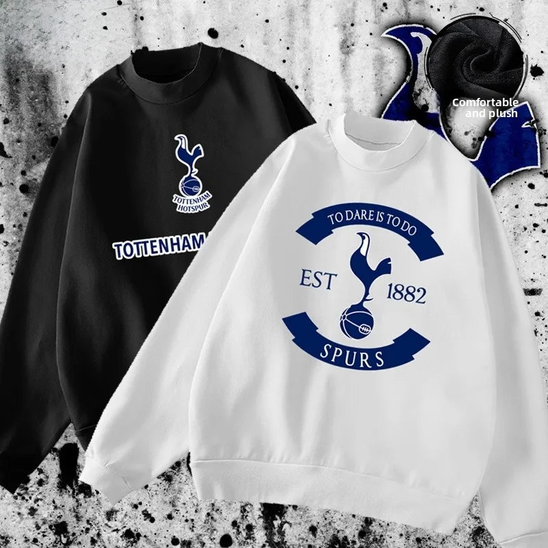 

Толстовка с круглым вырезом и флисовой подкладкой, с длинными рукавами, повседневная спортивная одежда для футбольных фанатов, мягкая, теплая, для мужчин и женщин, для отдыха, модная, стильная.