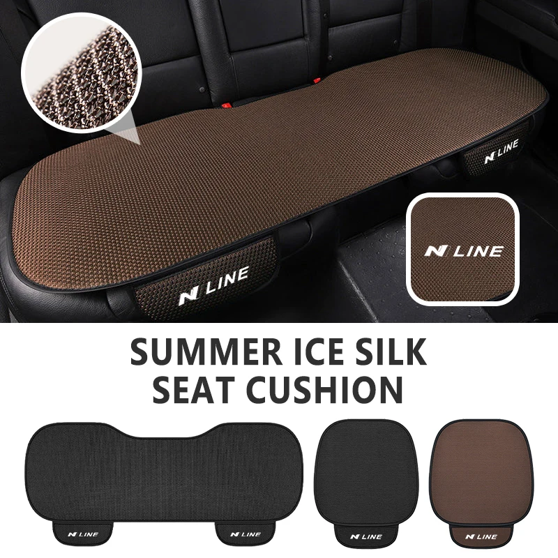 

For Hyundai Car Non-slip Seat Cushion Storage Ice Silk Cushion Auto Accessories N Line i10 Azera Grandeur‌ Genesis G70 G80 G90