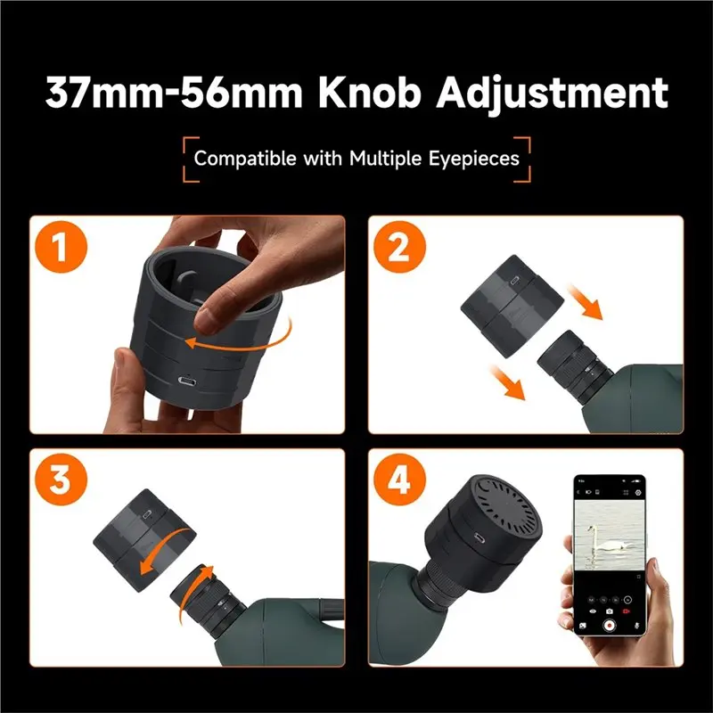 Dropship-SC002 Wifi Camera, Digiscoping Camera Compatible With SV28 SV41 Pro Spotting SV202 Binoculars For Outdoor