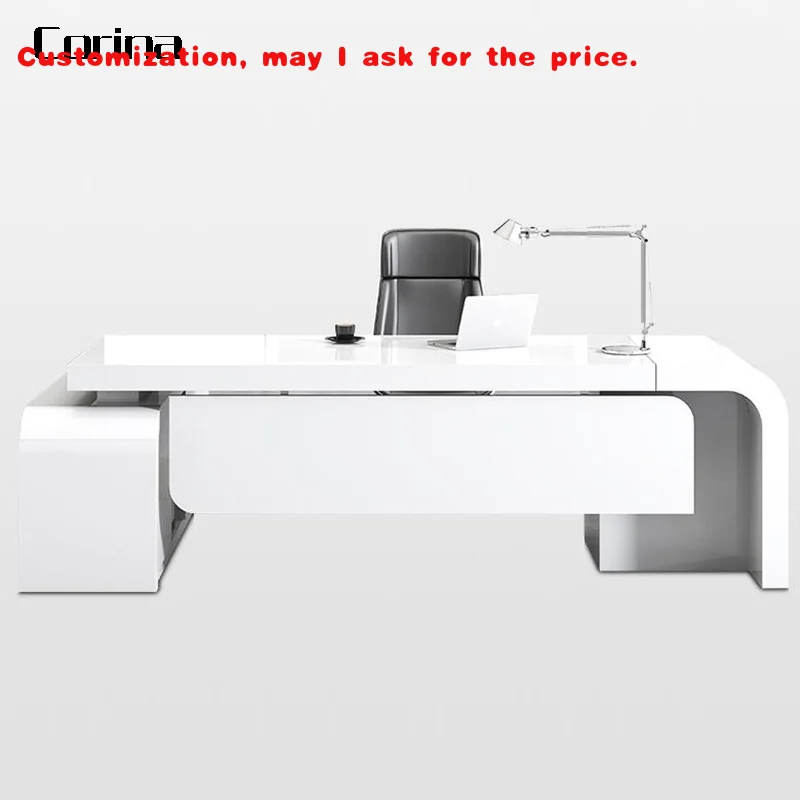 custom.2025 American Style High Gloss Modern Office Furniture Sale Office Desk Modern