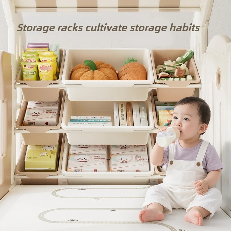 Tente multifonctionnelle pour enfants, avec support de rangement, bloc de construction, Table d'intérieur pour petites maisons pour filles, maison de jeu, cabine en plastique