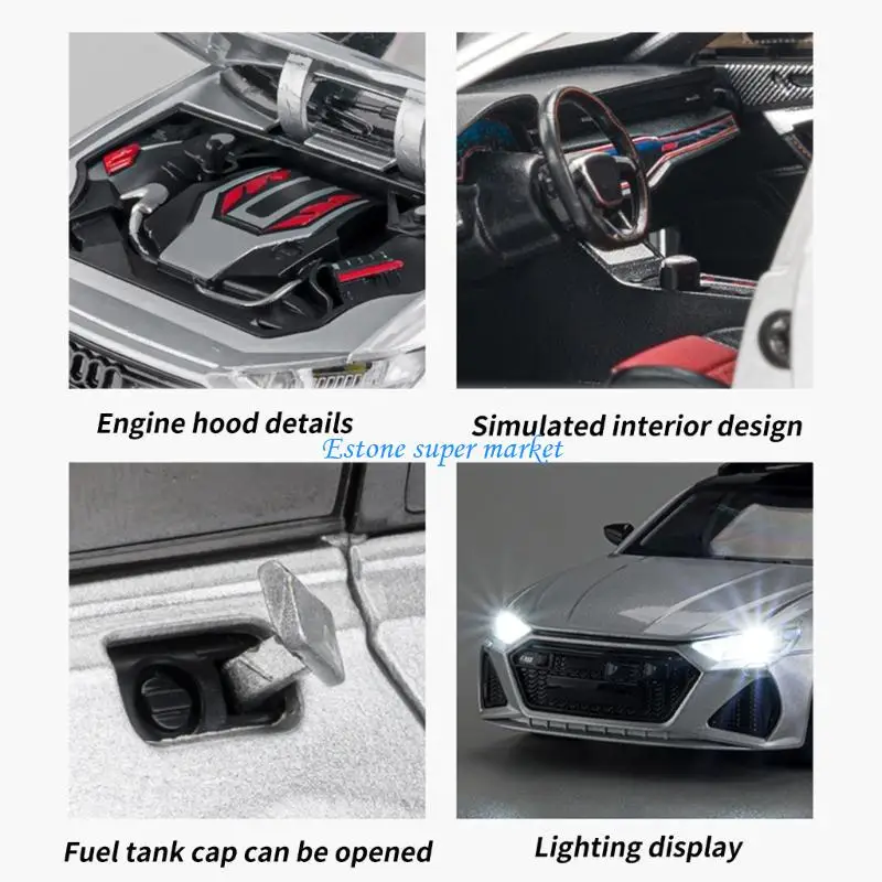 090B 1:24 Alloy Die-cast Model Car Realistic Model Vehicle Car with Sound Light