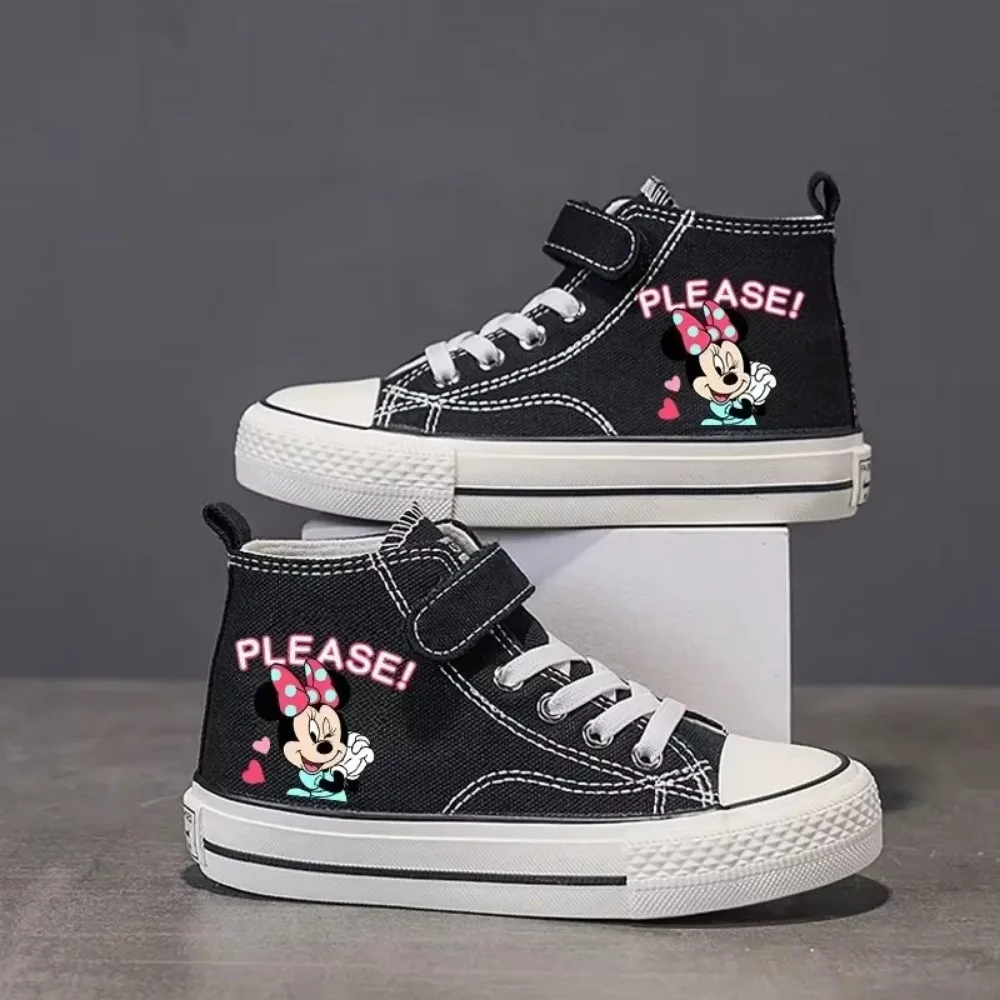 Love Girl Boys Kids Shoes Mickey Mouse Clubhouse disney High-top Low Canvas shoes Casual Cartoon comfort Children Print Shoes 26