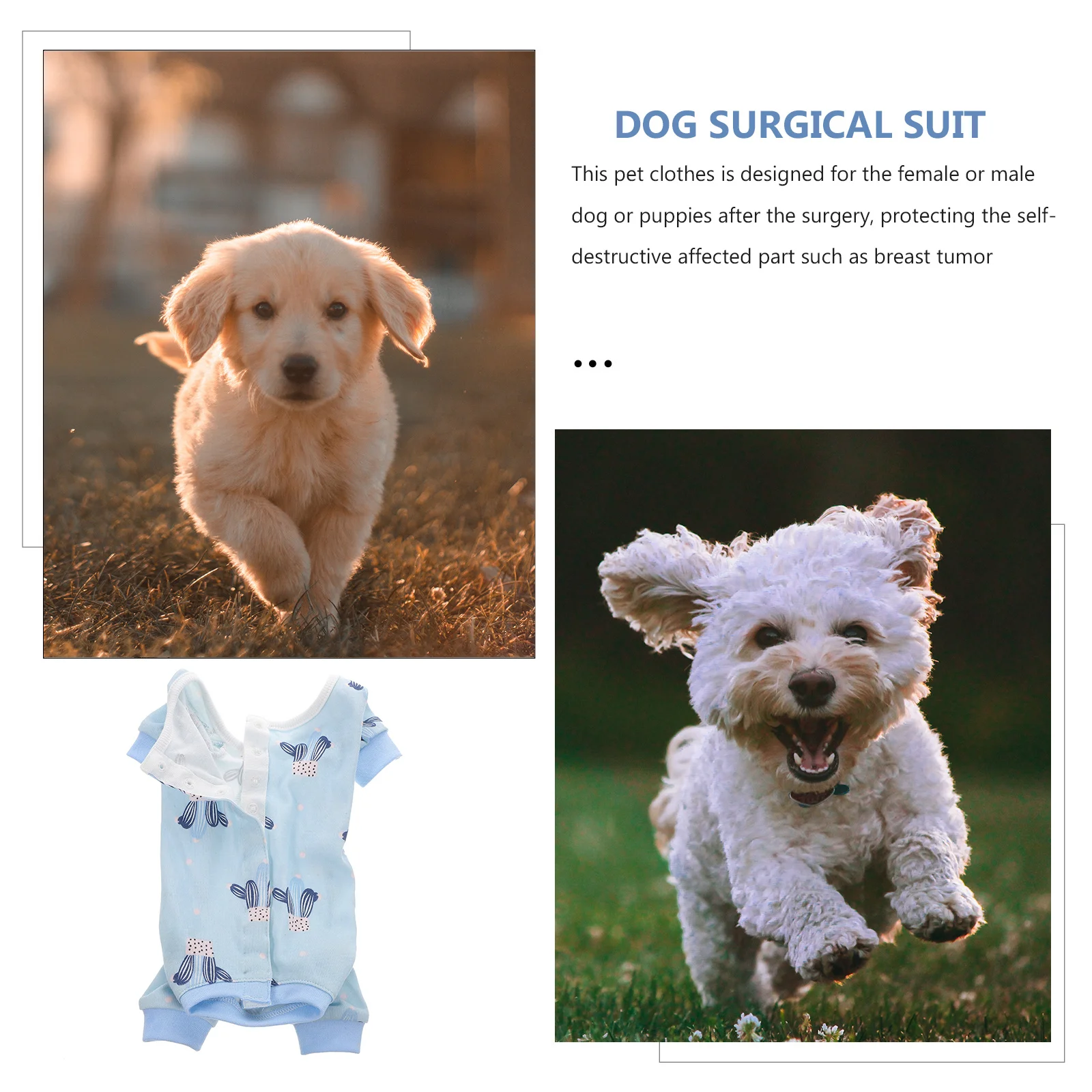 

Dog Surgical Recovery Suit for Post-Operation Protection Anti-Licking Wound Healing Comfortable Cotton Pet After Surgery Suit