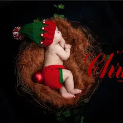 0-3 Monate Neugeborene Fotografie Requisiten Weihnachten Baby kleidung Santa Claus Baby Zubehör Mädchen Kostüm Neugeborene Outfit Geschenke