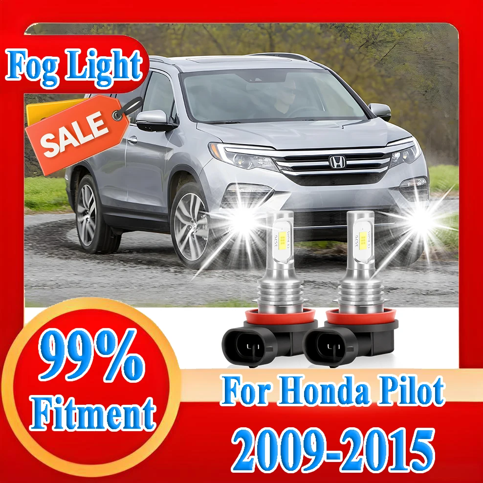 

2PCS H11 LED Fog Light Bulb 6000K White CSP Chips Super Bright For Honda Pilot 2009-2012 2013 2014 2015 Plug and Play Car Light