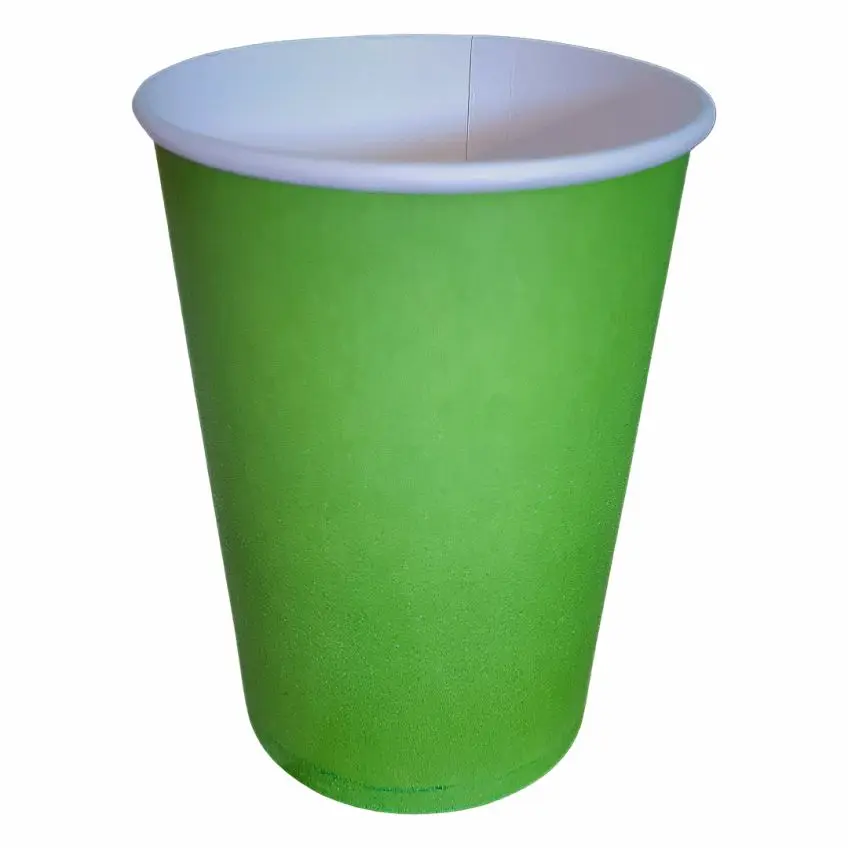 10 Cups Disposable Paper 240ml Coffee Party Juice-Green