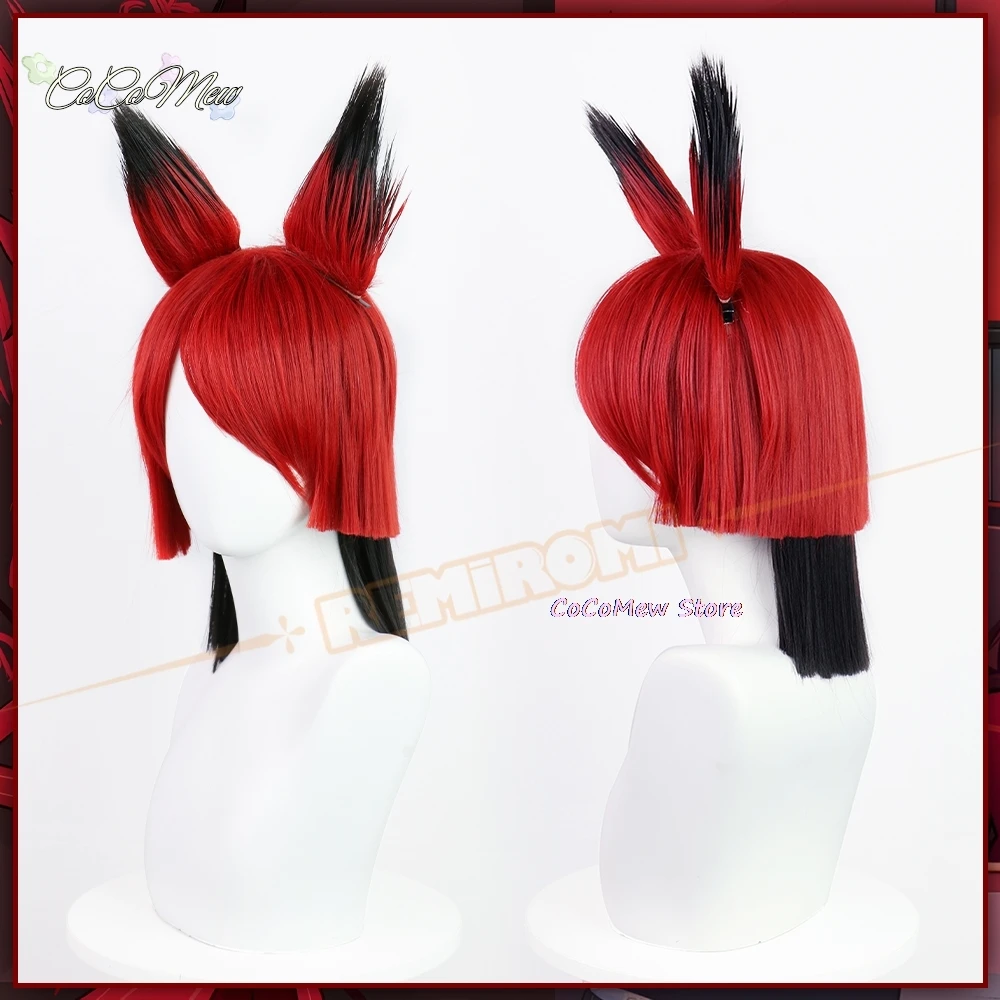 Hazbin Costume for Children Wig Adult Hotel Men's Alastor Carnival Woman Headgear Women Cosplay Couples Girls Anime Girl Kid Boy