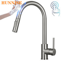 Smart Touch on Kitchen Faucet 304 Stainless Steel Hot Cold Kitchen Sink Mixer Tap Sensitive Sensor Touch Kitchen Mixer Faucets