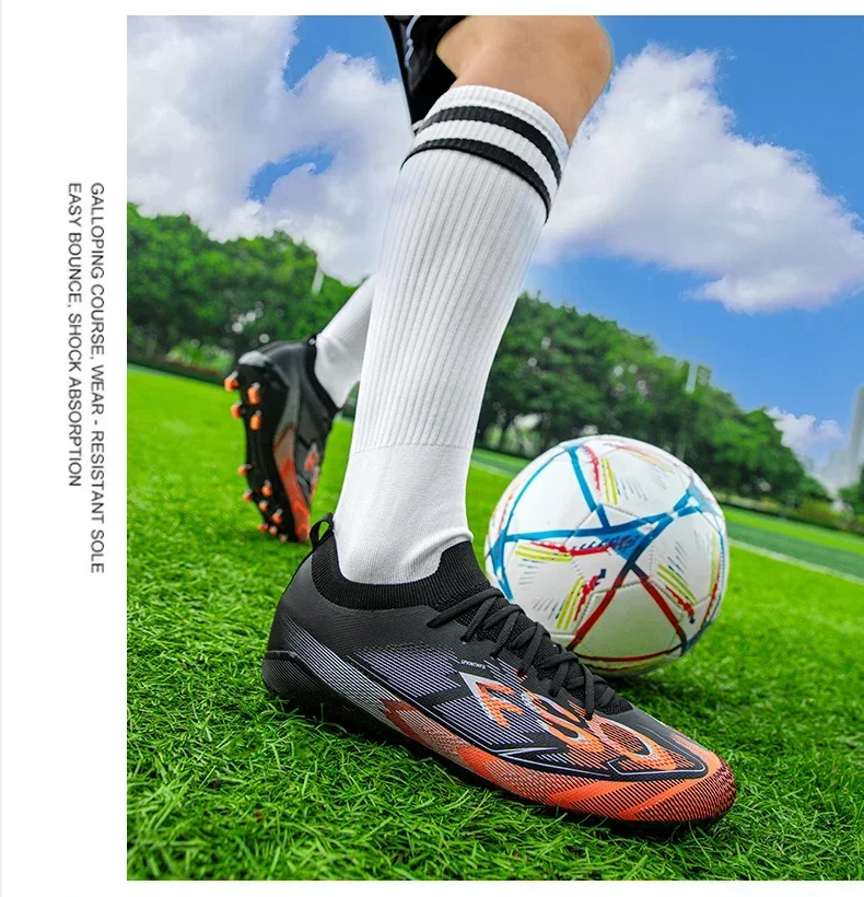 Neue Herren Fußballschuhe FG Ultraleichte Fußballstiefel Outdoor-Trainingsschuhe Fußballspiel Lange Stollen Rutschfeste Stollenschuhe Dropshipping – Detail 16
