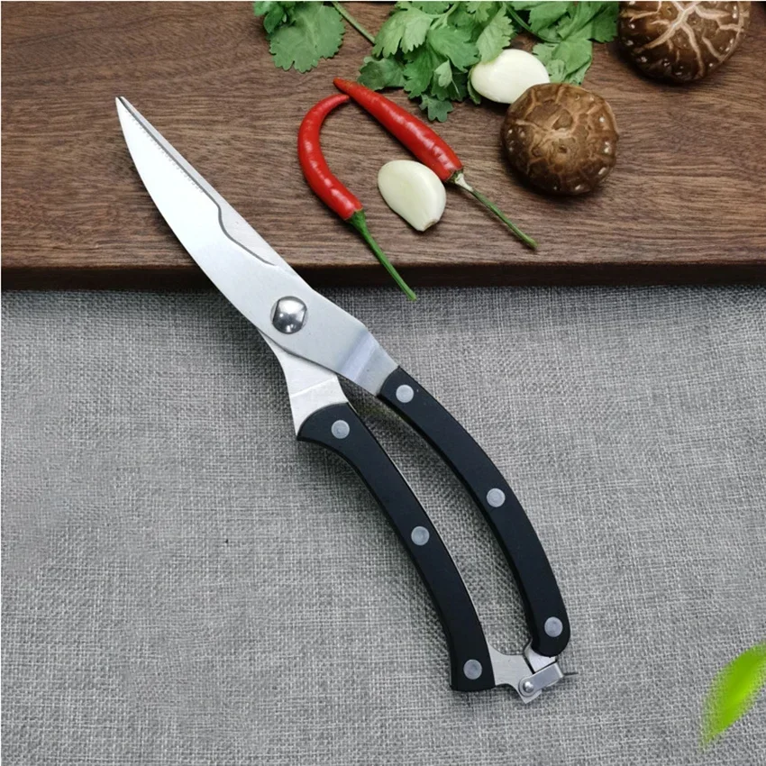 Kitchen Scissors, Automatic Rebound, Stainless Steel Sharp Scissors, Multi-Purpose Kitchen Shears for Food, Poultry, Fish