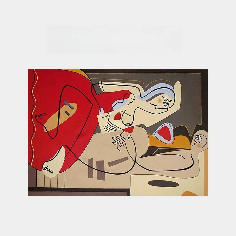 

Minimalist Abstract Art Carpet Living Room Picasso Characters Color Simple Modern Bedroom