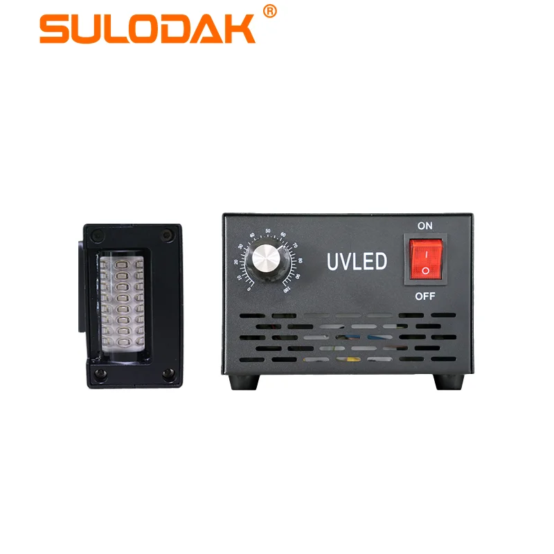 75w Small Fan Cooler System UV Lamp 8w/cm2 Ultraviolet Leds UV Curing System Lamp with Power Supply For Wall Printer Uv Lampe